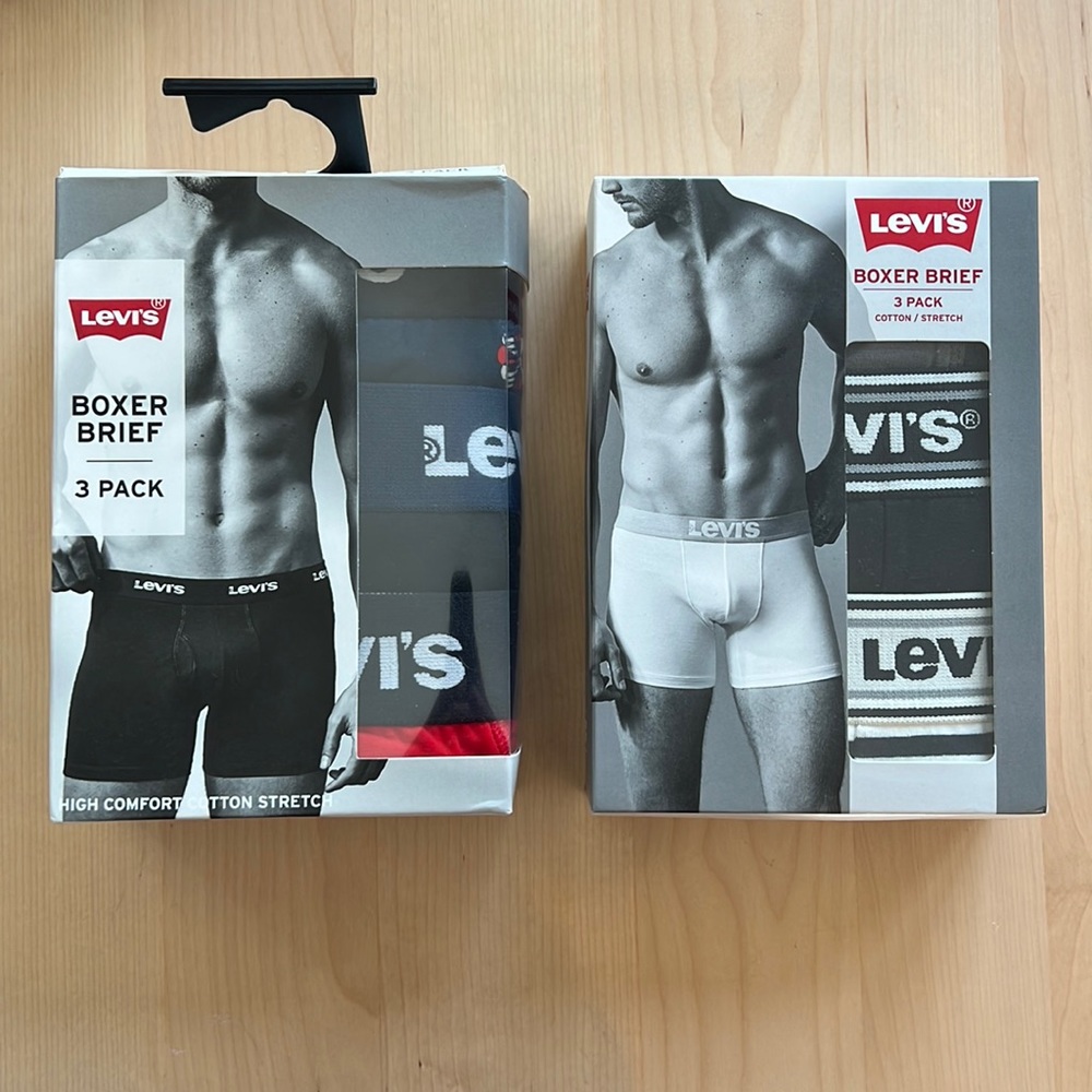 NWT Levi’s men’s boxer briefs Medium. Two 3-packs